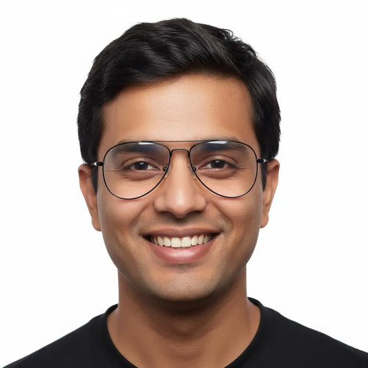 iDom Eyeglasses Full Rim Aviator Shape For Men 306529