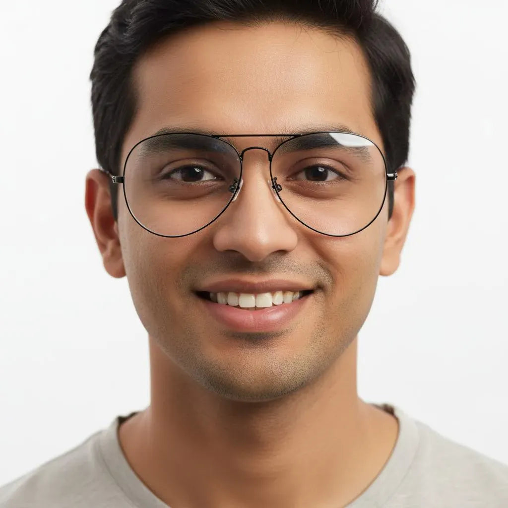 iDom Eyeglasses Full Rim Aviator Shape For Men TB3026