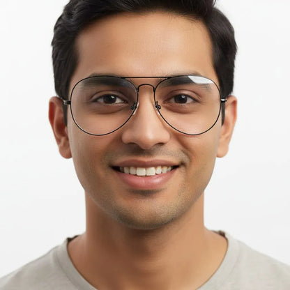 iDom Eyeglasses Full Rim Aviator Shape For Men TB3026