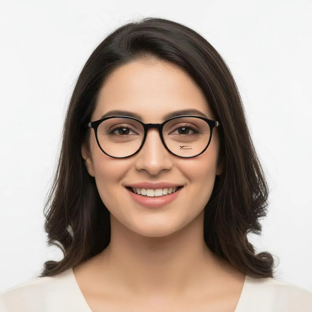 iDom Eyeglasses Full Rim Brown Round Eyewear For Women Prime 180