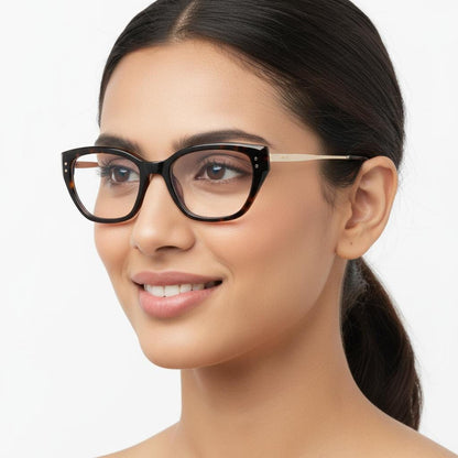 iDom Eyeglasses Full Rim Cat-Eye Clip on For Women 496832