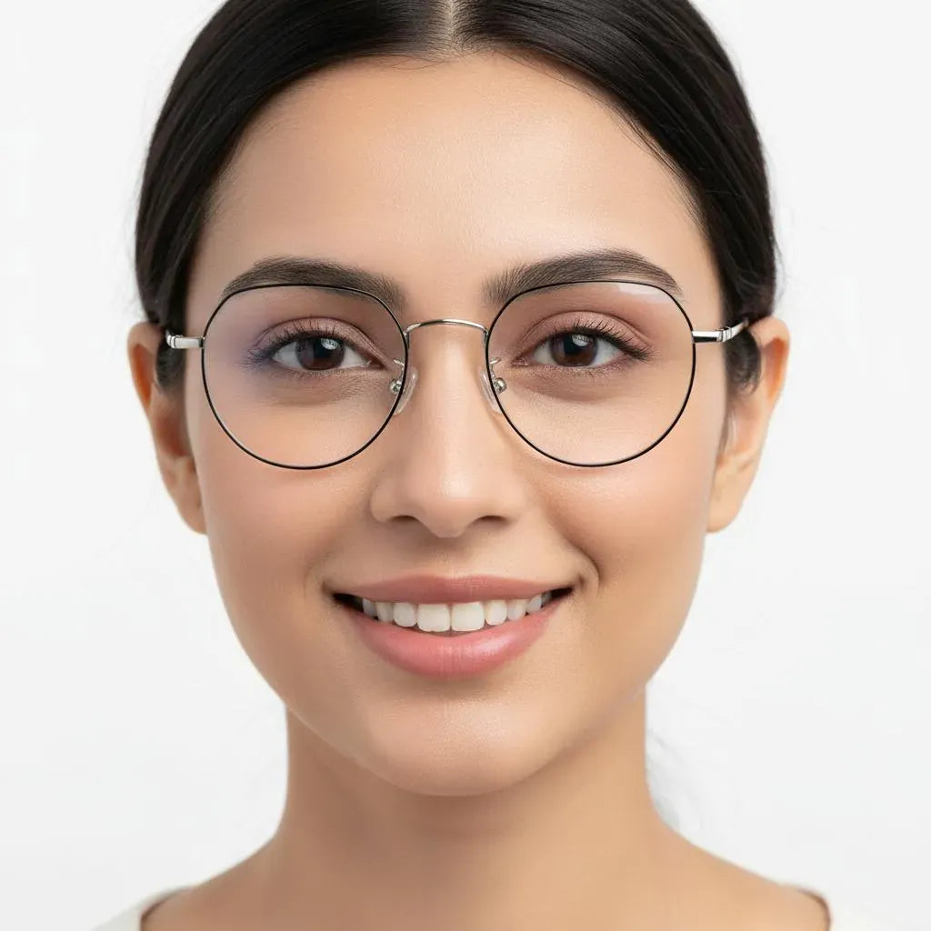iDom Eyeglasses Full Rim Geometric Pento For Women 162786