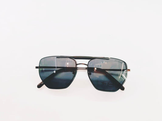 iDom Eyeglasses Full Rim Geometry Aviator Clip on For Men & Women 361153