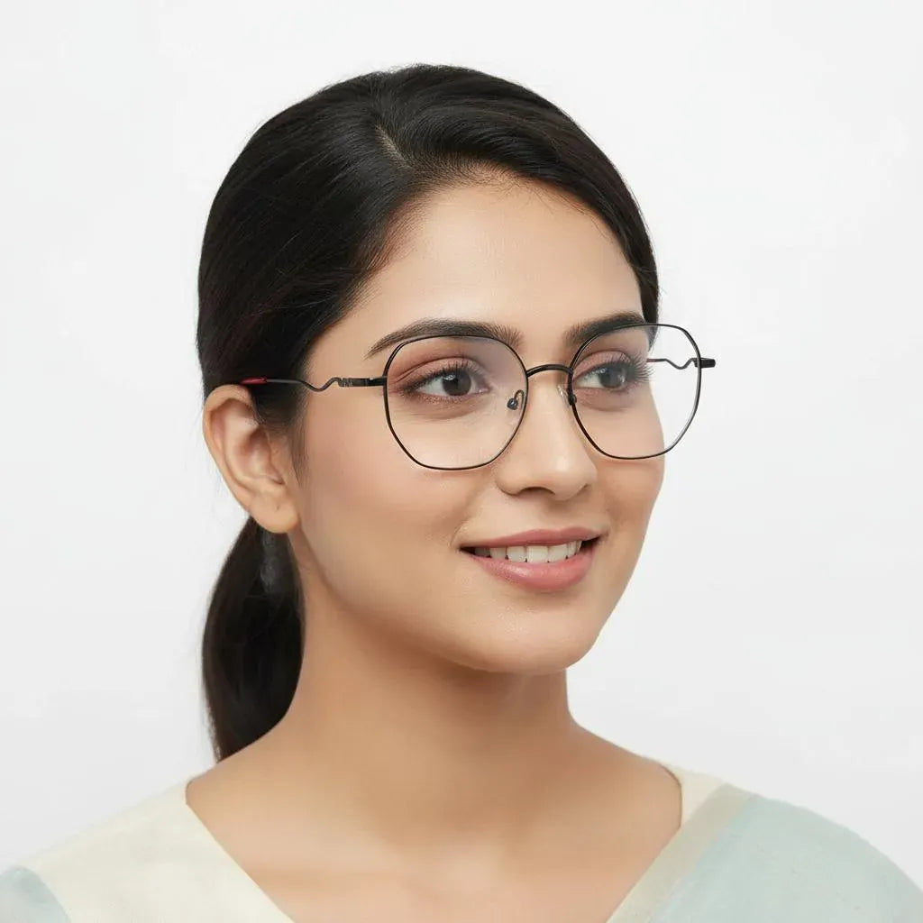 iDom Eyeglasses Full Rim Hexa Shape For Women 202283