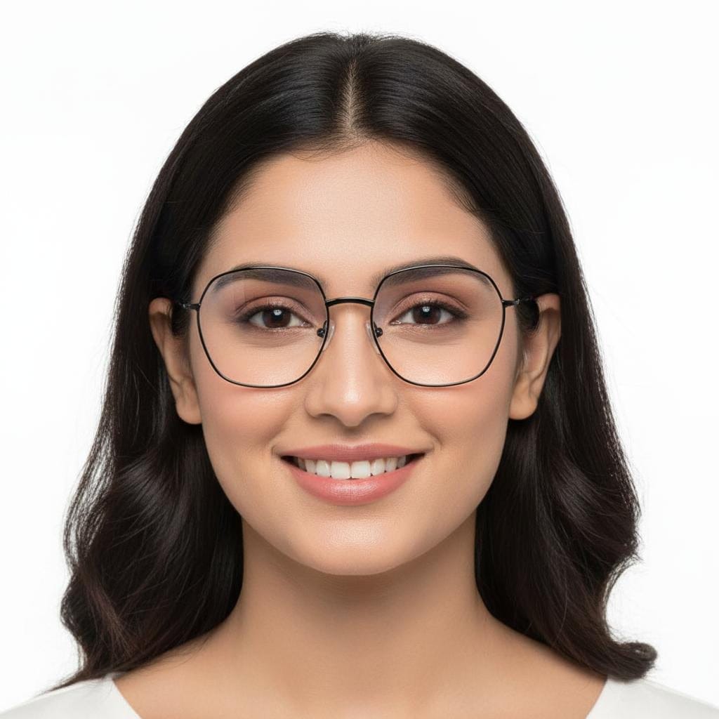 iDom Eyeglasses Full Rim Hexa Shape For Women 244016