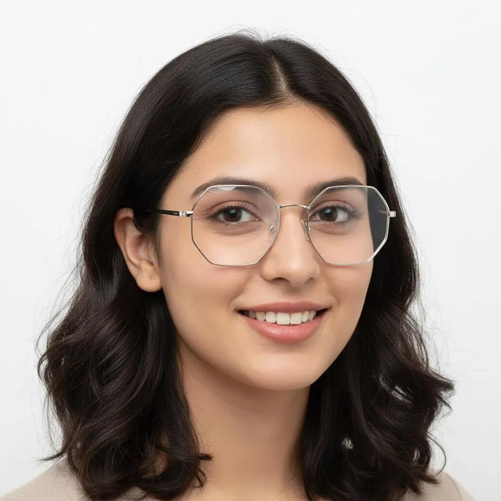 iDom Eyeglasses Full Rim Hexa Shape For Women 299147