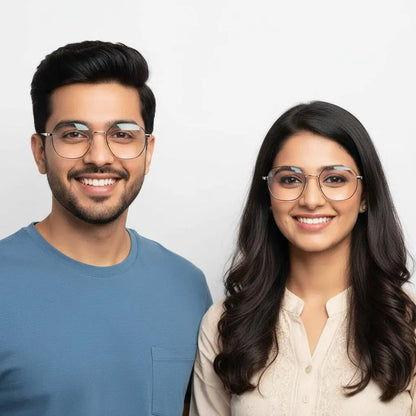 iDom Eyeglasses Full Rim Hexagonal Shape Specs Wear For Men & Women 204167