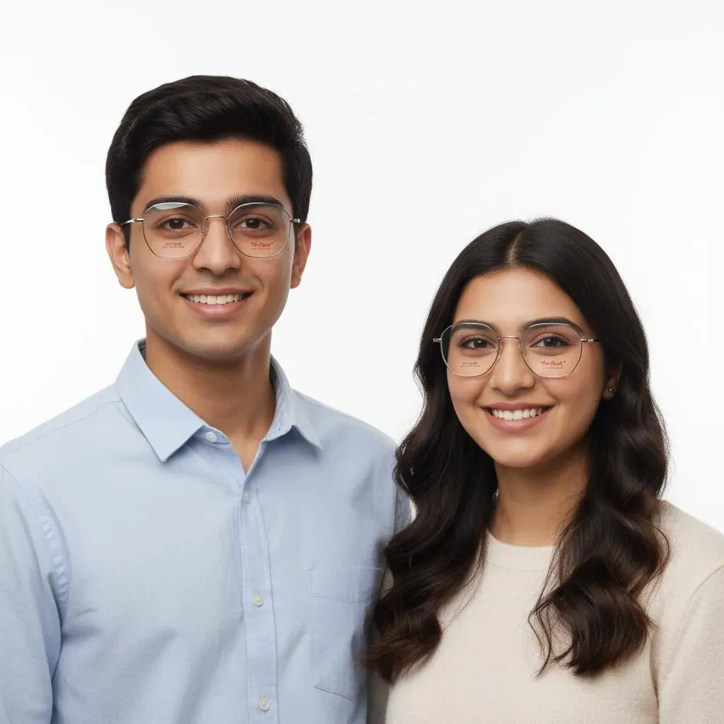 iDom Eyeglasses Full Rim Hexagonal Specs For Men & Women 196078