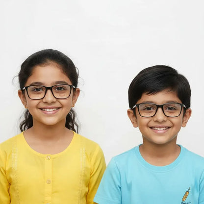 iDom Eyeglasses Full Rim Rectangle Clip On For Kids 242244