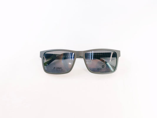 iDom Eyeglasses Full Rim Rectangle Clip on For Men 106674