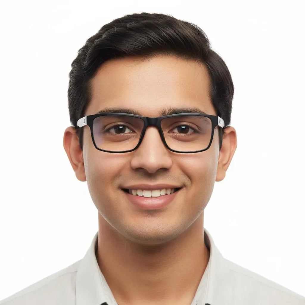 iDom Eyeglasses Full Rim Rectangle Clip on For Men 106674