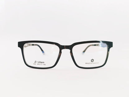 iDom Eyeglasses Full Rim Rectangle Clip on For Men 148884