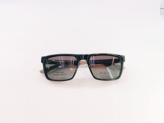 iDom Eyeglasses Full Rim Rectangle Clip on For Men 186462
