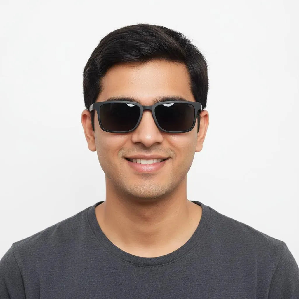 iDom Eyeglasses Full Rim Rectangle Clip on For Men 293621