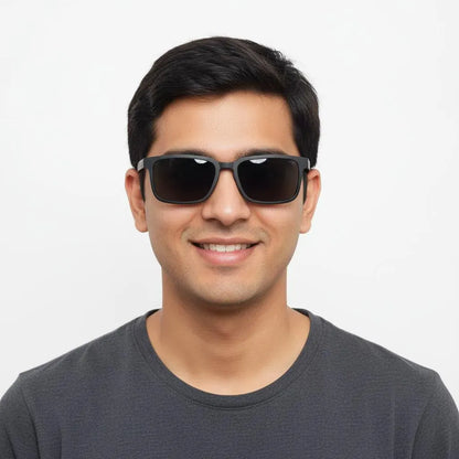 iDom Eyeglasses Full Rim Rectangle Clip on For Men 293621