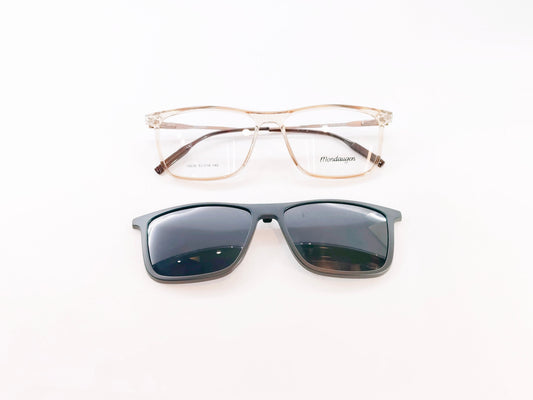 iDom Eyeglasses Full Rim Rectangle Clip on For Men 357207