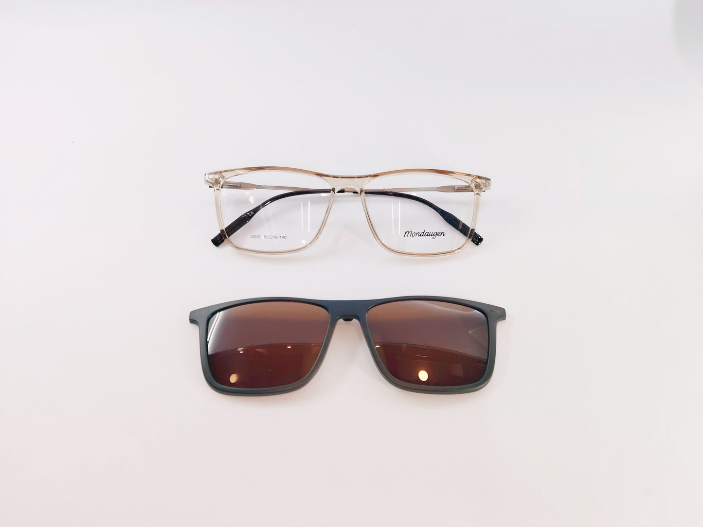 iDom Eyeglasses Full Rim Rectangle Clip on For Men 357207