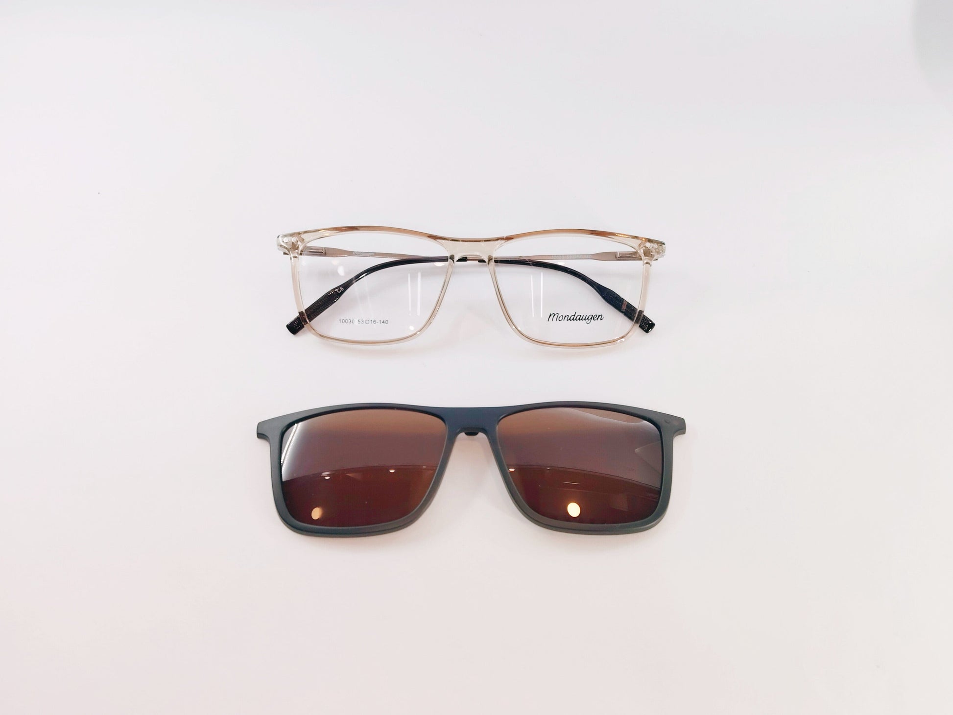 iDom Eyeglasses Full Rim Rectangle Clip on For Men 357207