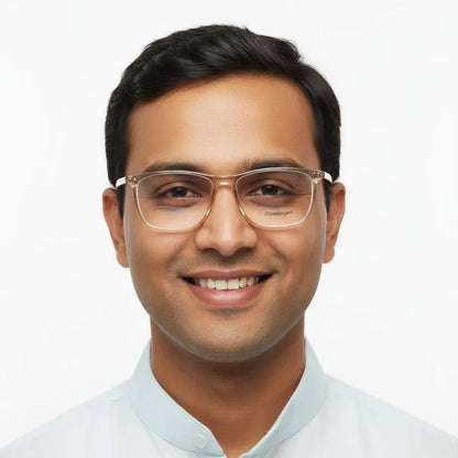 iDom Eyeglasses Full Rim Rectangle Clip on For Men 357207