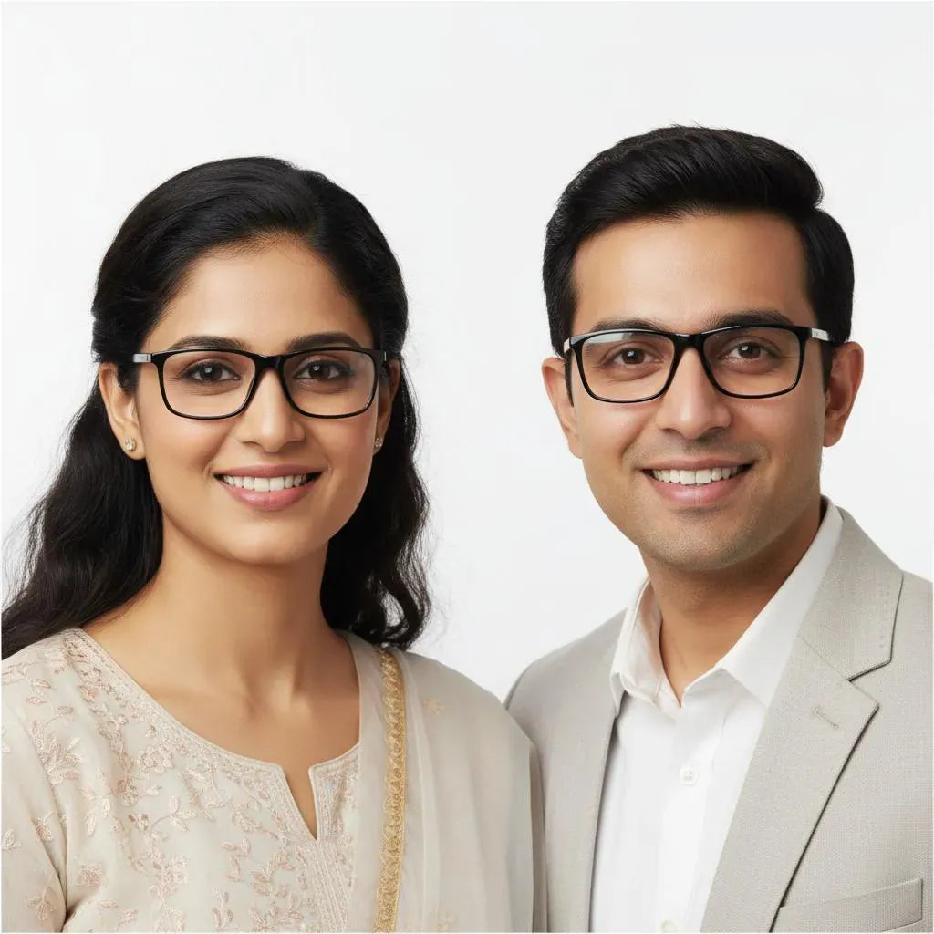 iDom Eyeglasses Full Rim Rectangle Clip on For Men & Women SS6024