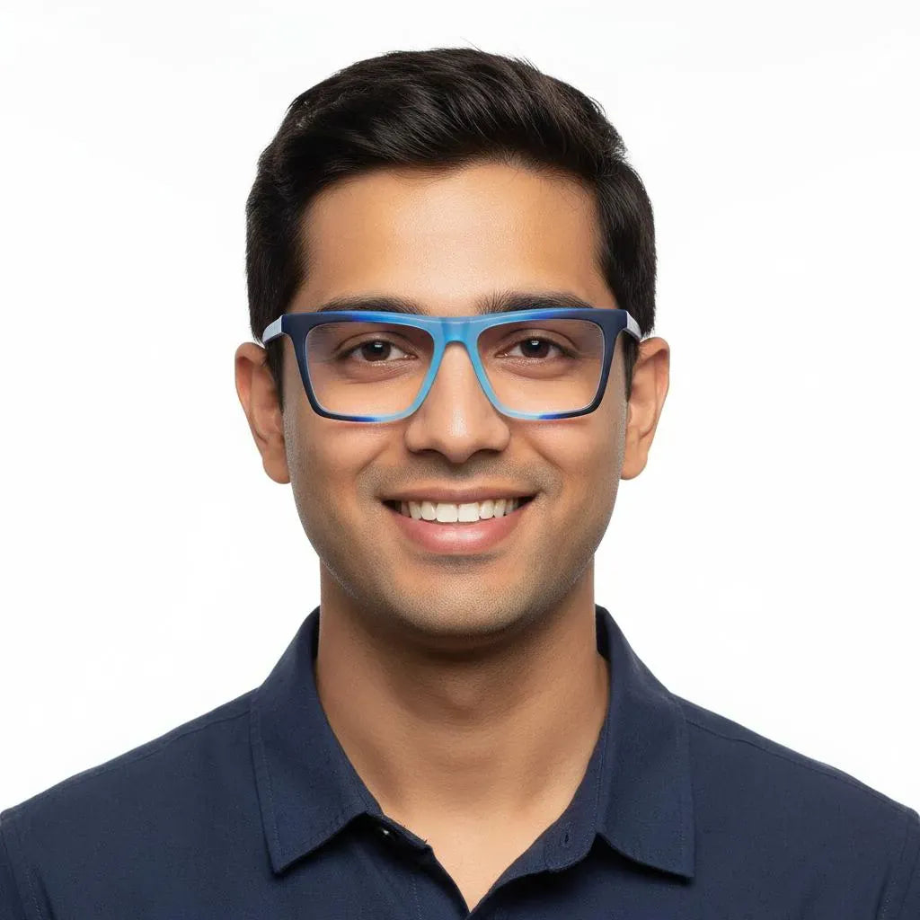 iDom Eyeglasses Full Rim Rectangle Shape for Men 161221