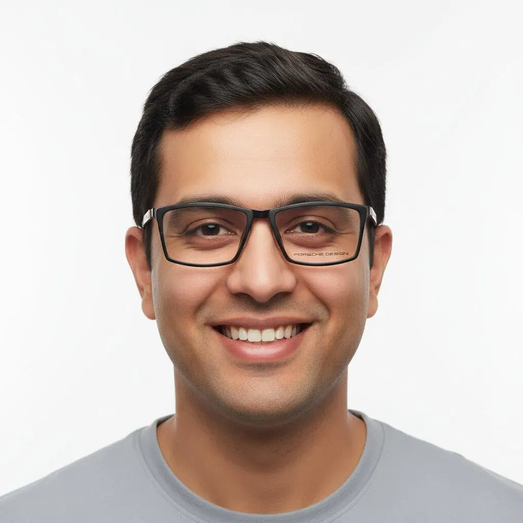 iDom Eyeglasses Full Rim Rectangle Shape for Men 224309