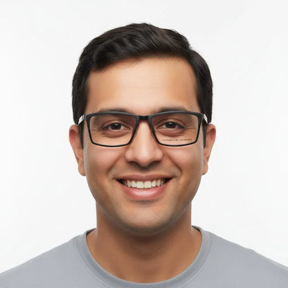 iDom Eyeglasses Full Rim Rectangle Shape for Men 224309