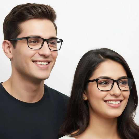 iDom Eyeglasses Full Rim Rectangle Specs For Men & Women JO9163