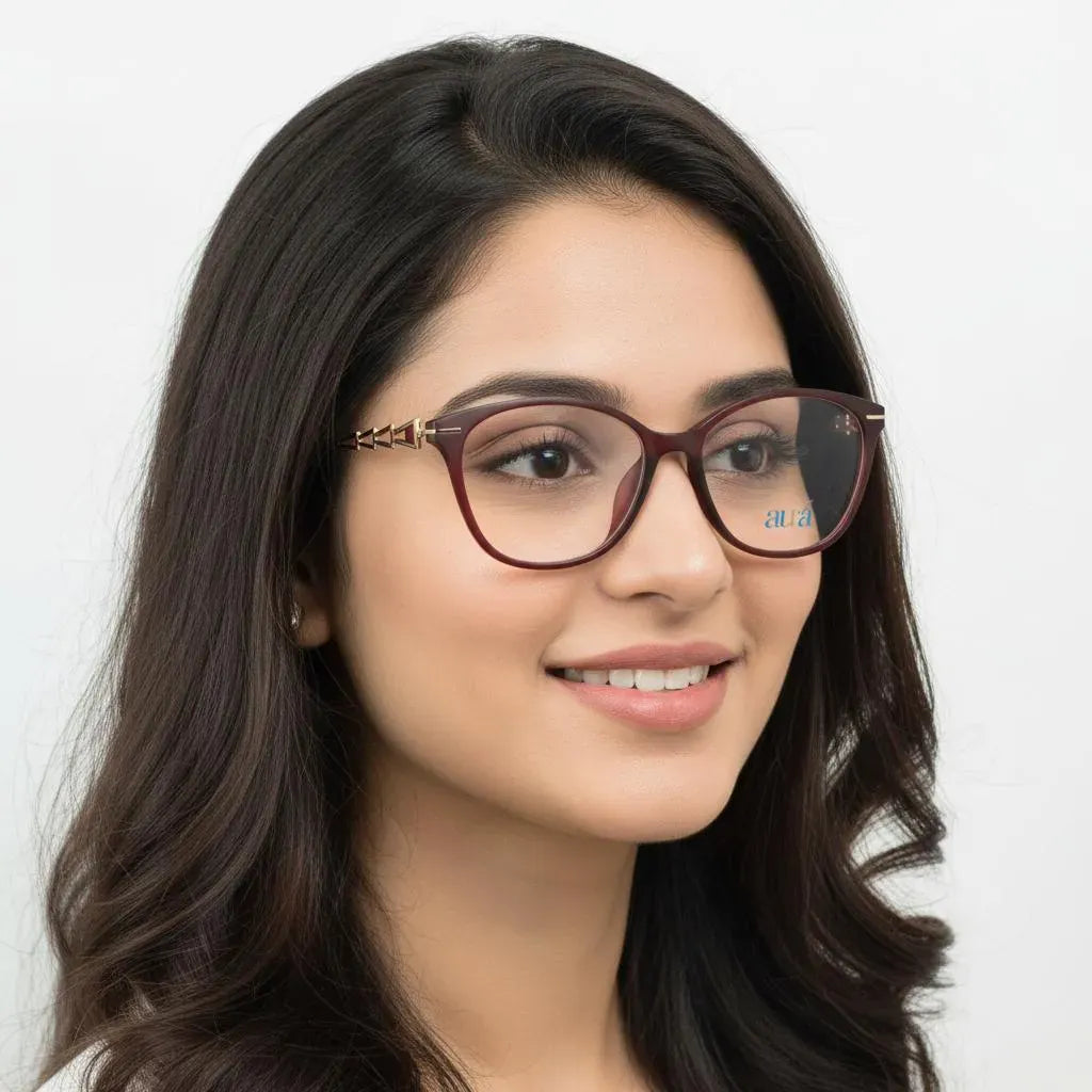 iDom Eyeglasses Full Rim Red Cat-Eye Specs For Women 202661