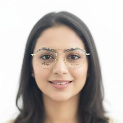 iDom Eyeglasses Full Rim Round Aviator Shape For Women 333462