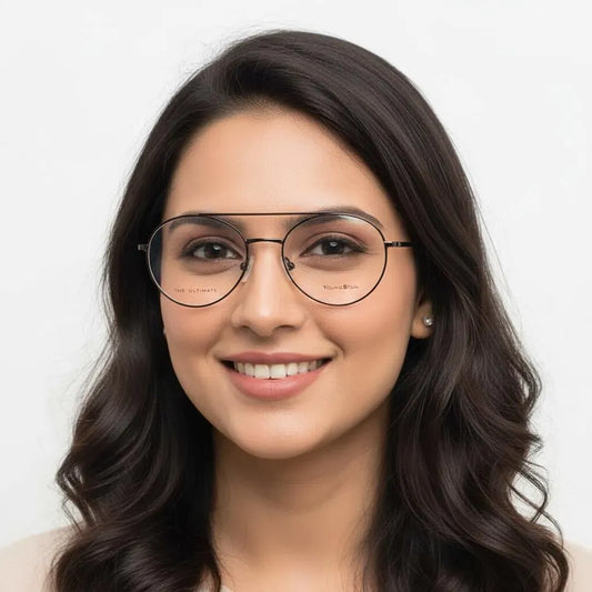 iDom Eyeglasses Full Rim Round Aviator Shapes For Women 637043