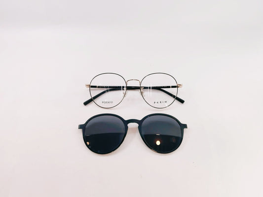 iDom Eyeglasses Full Rim Round Clip on For Men & Women 190971