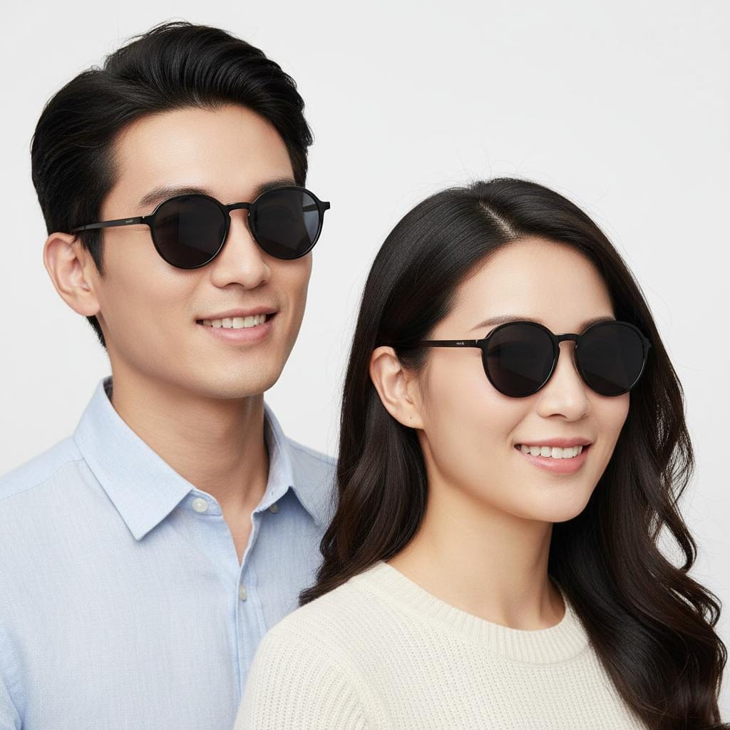 iDom Eyeglasses Full Rim Round Clip on For Men & Women 190971