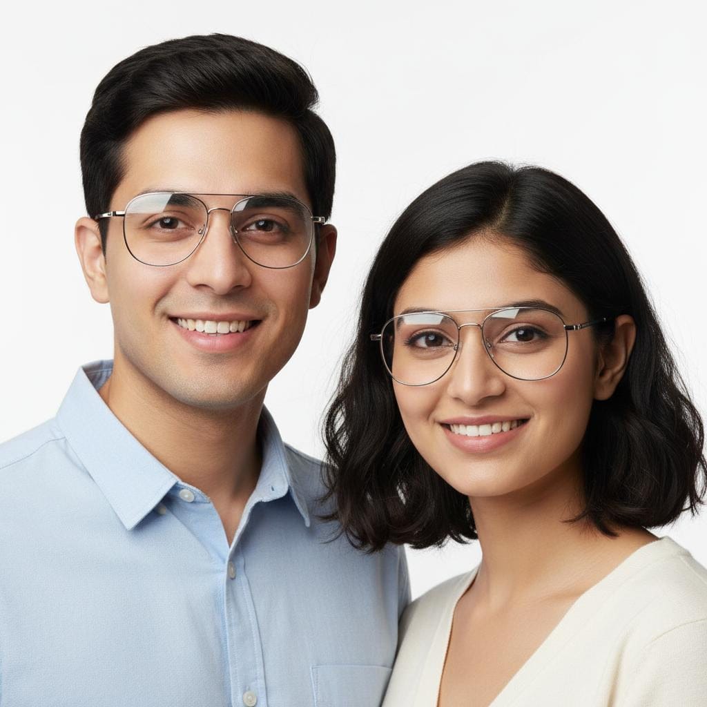 iDom Eyeglasses Full Rim Square Aviator For Men & Women 289889