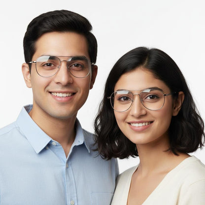 iDom Eyeglasses Full Rim Square Aviator For Men & Women 289889