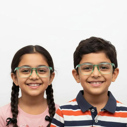 iDom Eyeglasses Full Rim Square Clip On For Kids 188907