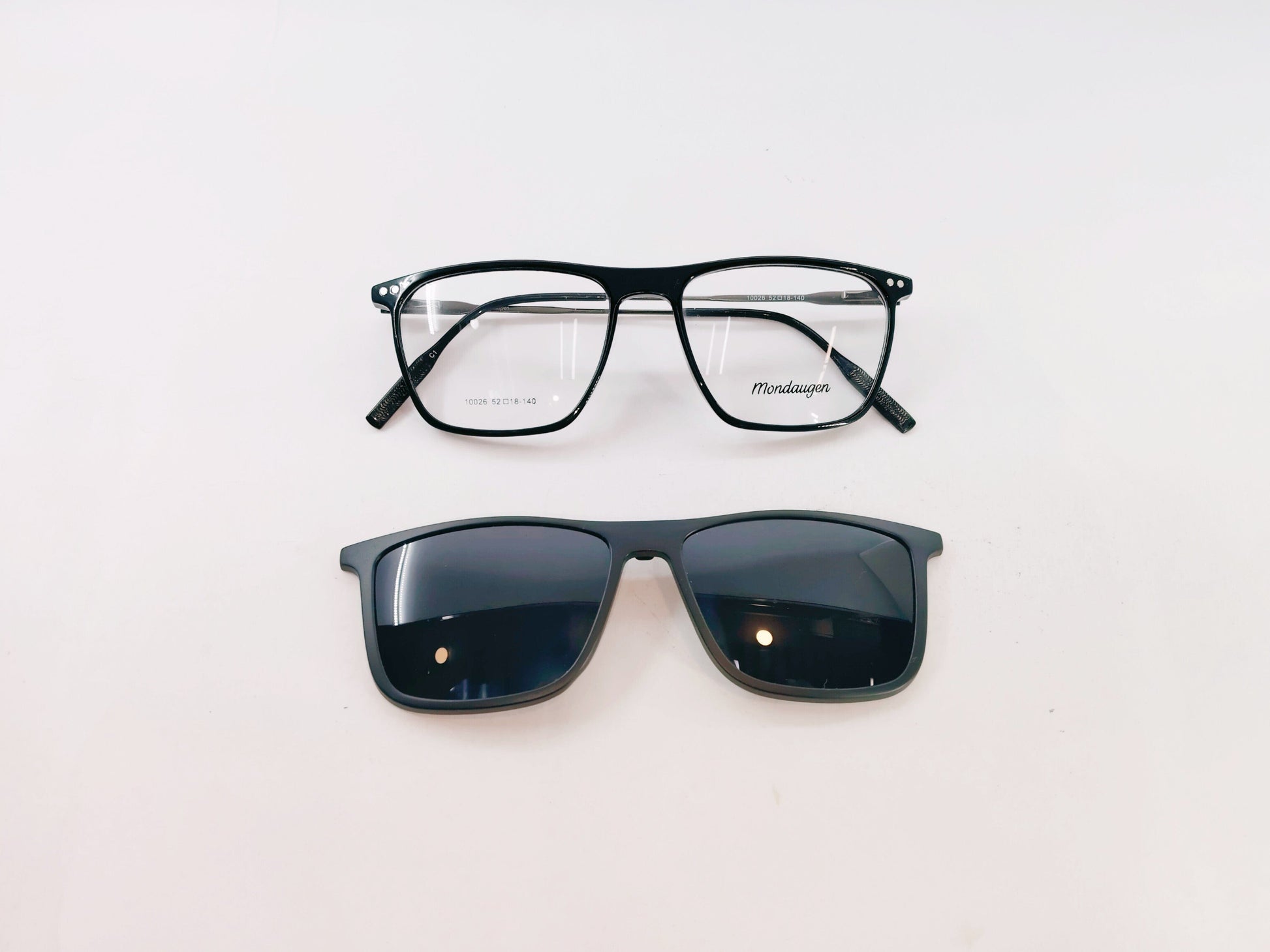 iDom Eyeglasses Full Rim Square Clip on For Men 10026C1