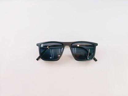 iDom Eyeglasses Full Rim Square Clip on For Men 10026C1