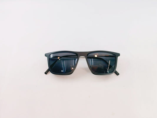 iDom Eyeglasses Full Rim Square Clip on For Men 10026C1
