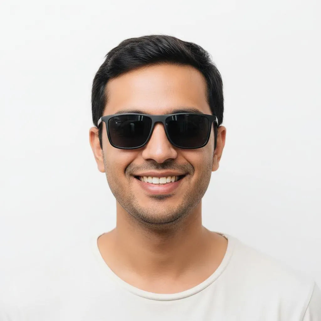 iDom Eyeglasses Full Rim Square Clip on For Men 10026C1