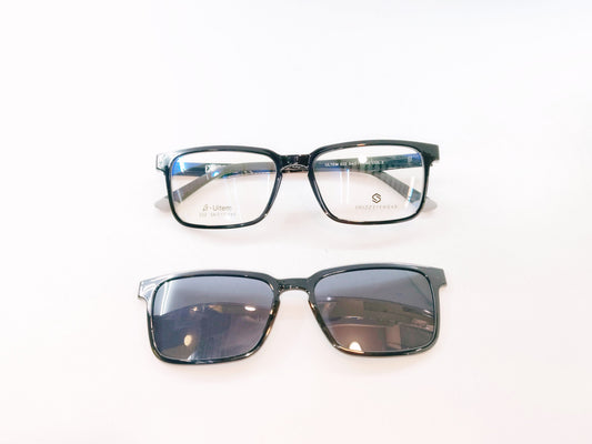iDom Eyeglasses Full Rim Square Clip on For Men 148884