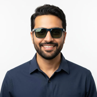 iDom Eyeglasses Full Rim Square Clip on For Men 194066