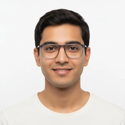 iDom Eyeglasses Full Rim Square Clip on For Men 207577