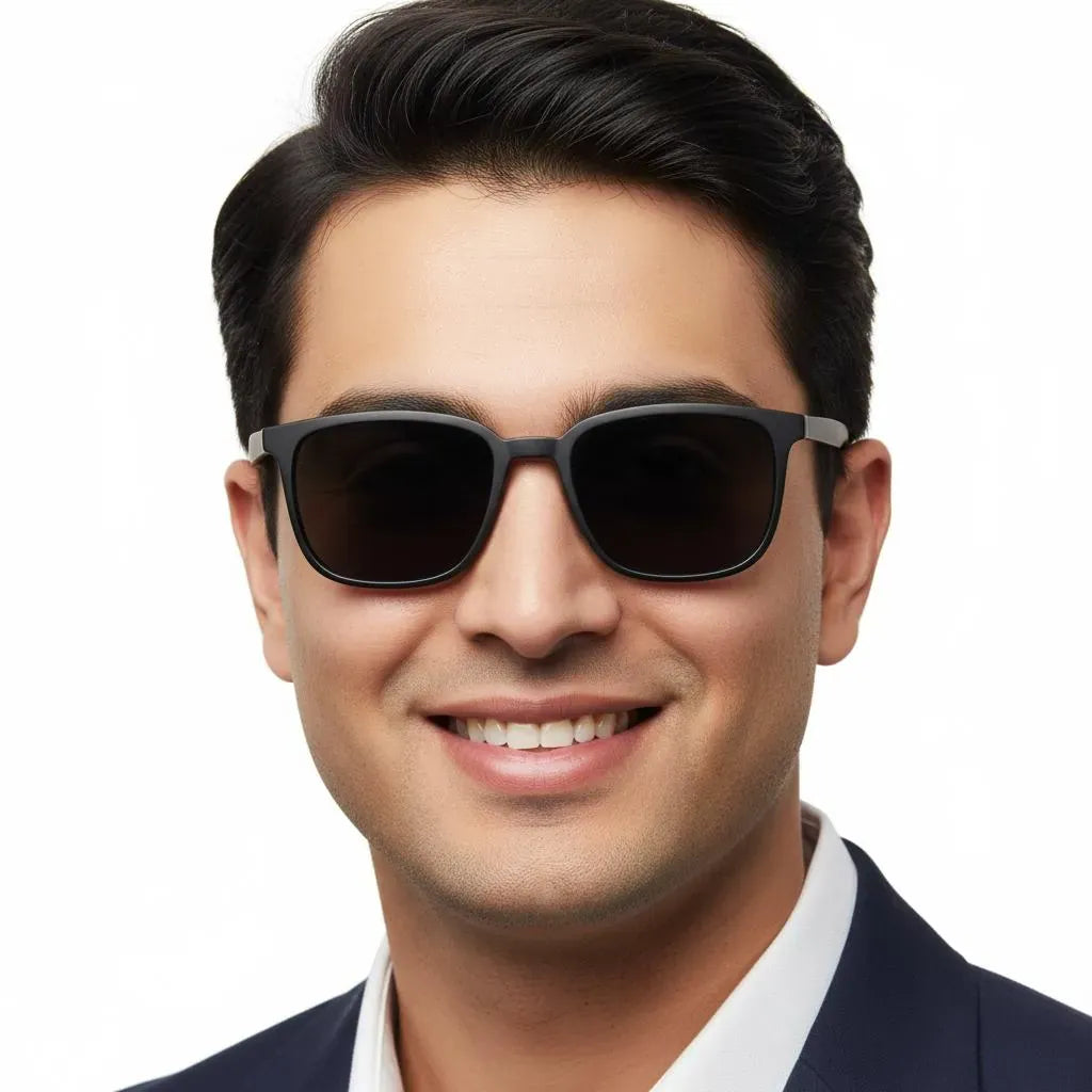 iDom Eyeglasses Full Rim Square Clip on For Men 310458