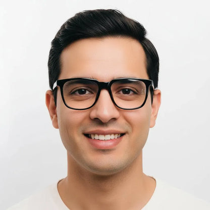 iDom Eyeglasses Full Rim Square Clip on For Men 593218