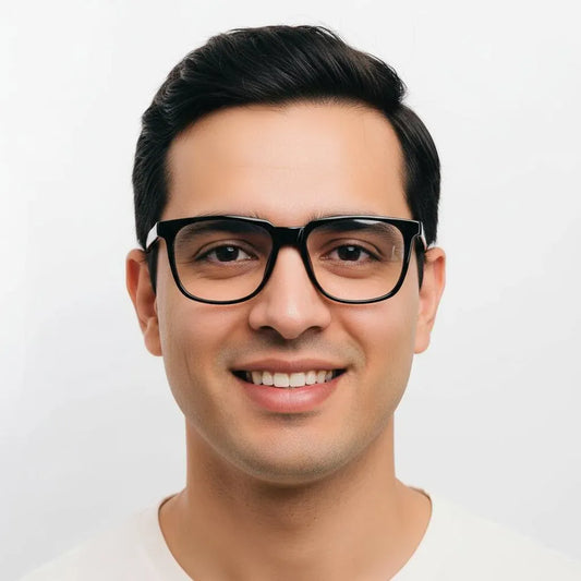 iDom Eyeglasses Full Rim Square Clip on For Men 593218