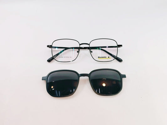 iDom Eyeglasses Full Rim Square Clip on For Men 736233