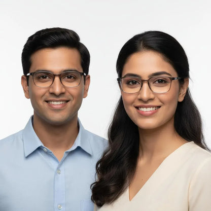 iDom Eyeglasses Full Rim Square Clip on For Men & Women 188463