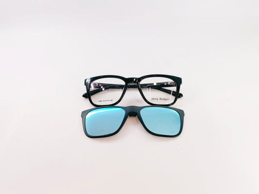 iDom Eyeglasses Full Rim Square Clip on For Men & Women 222836