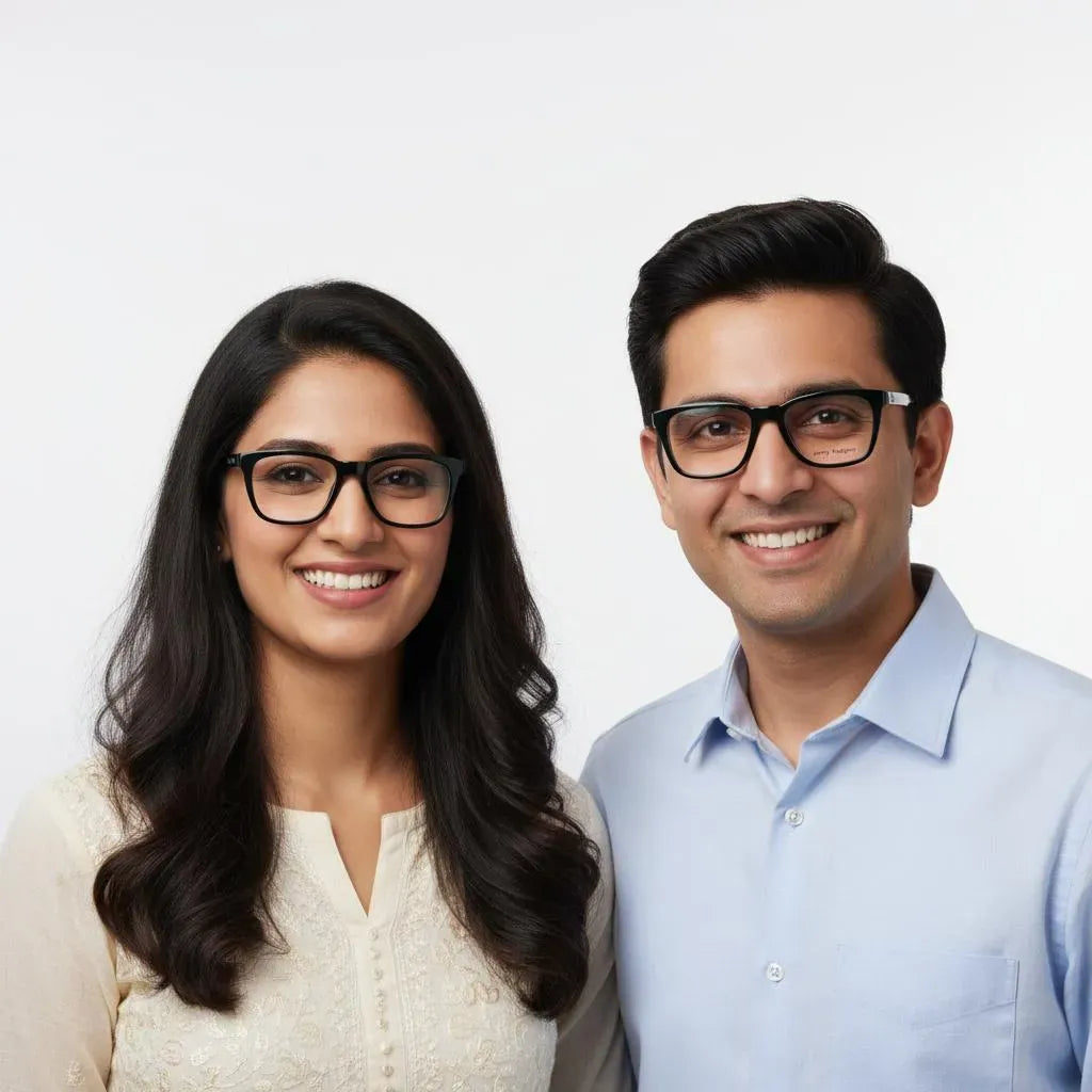 iDom Eyeglasses Full Rim Square Clip on For Men & Women 222836